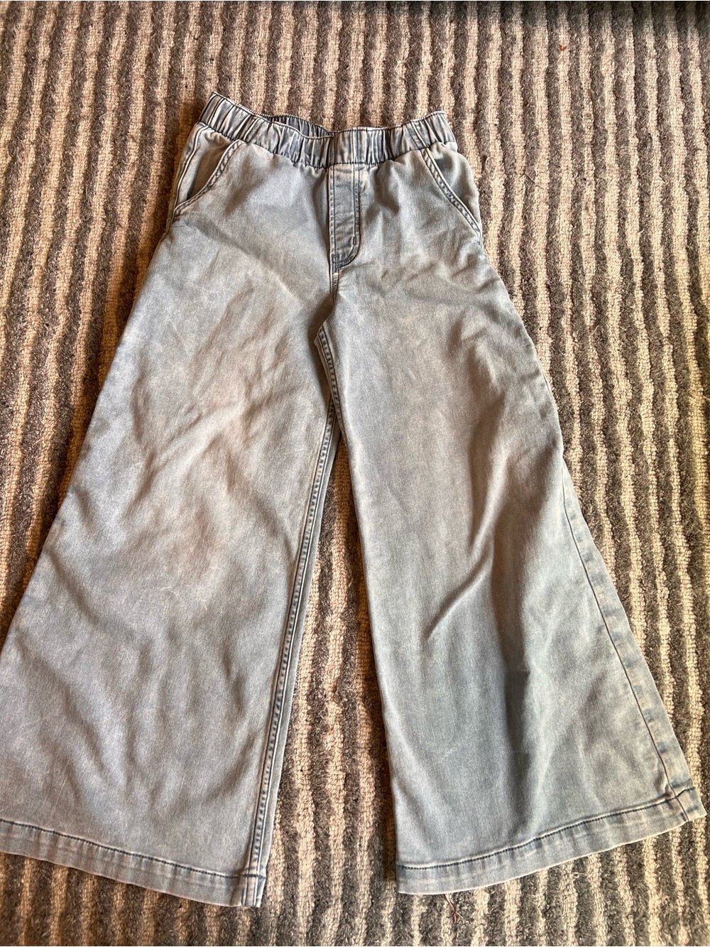 GAP Kids Wide-Leg Jeans - Light Gray Wash
